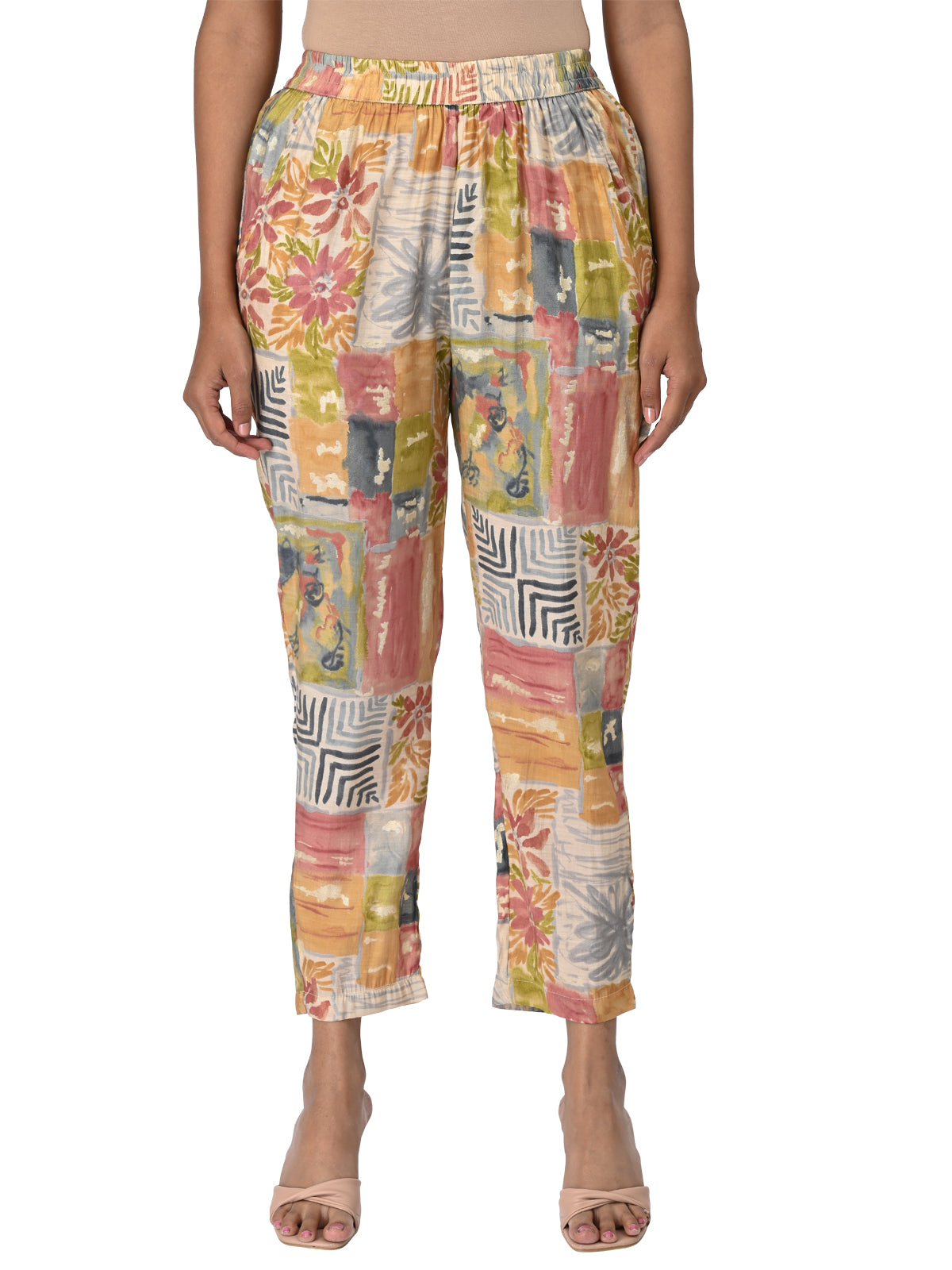 Mustard Yellow Abstract Printed Co-ord Set