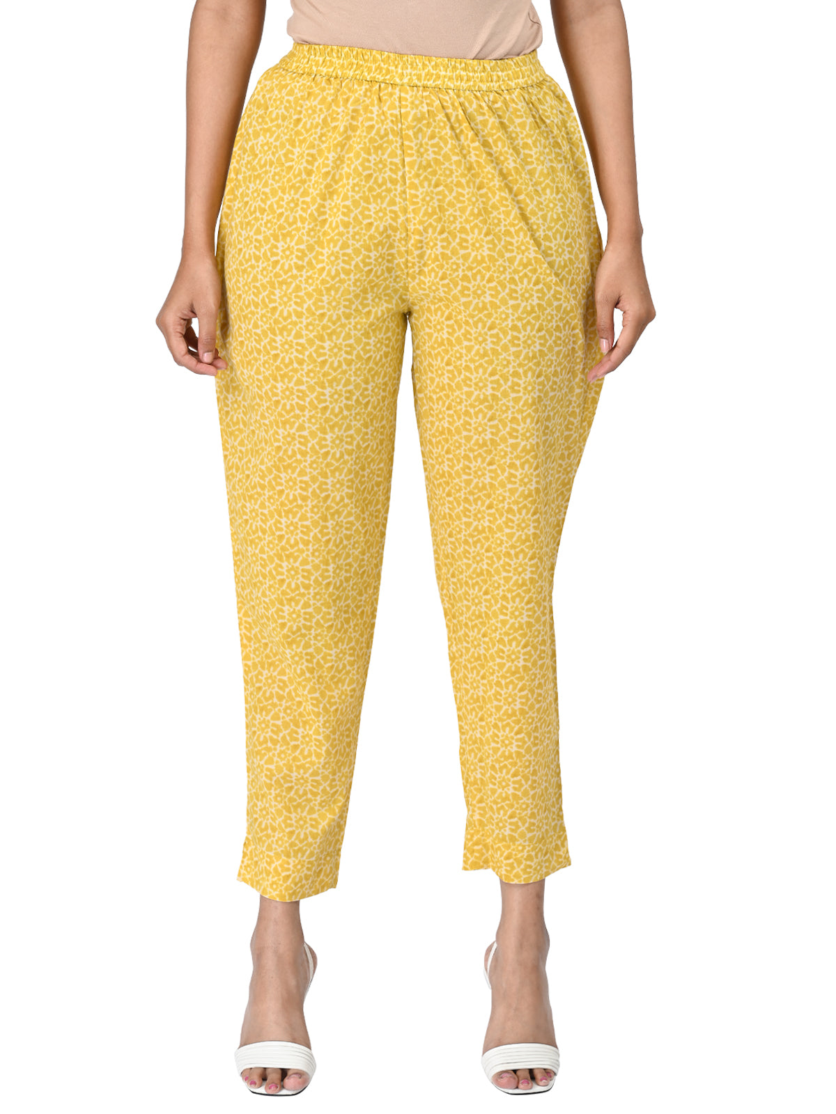 Sunny Yellow Floral Kurta Set with Embroidered Yoke and Printed Dupatta