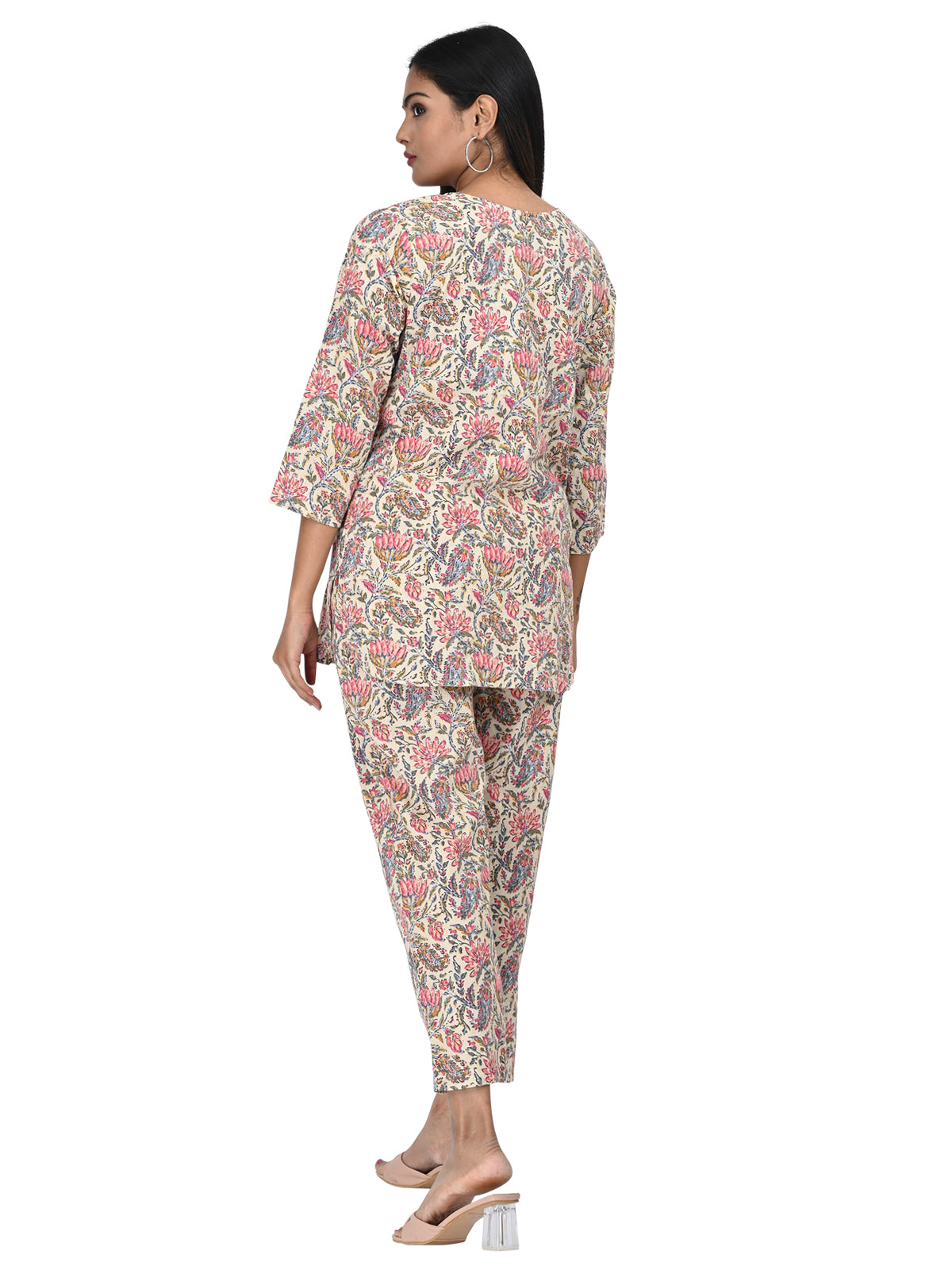 Off-White Floral Printed Co-ord Set