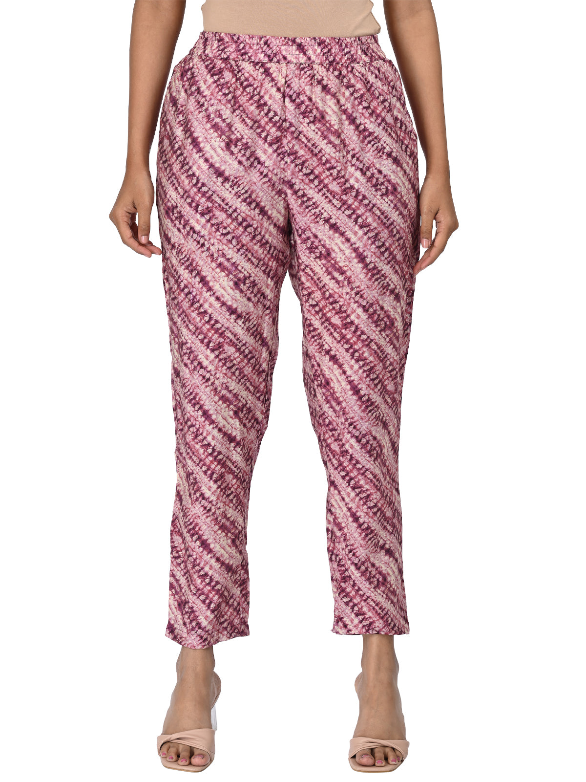 Pink Abstract Printed Peplum Co-ord Set